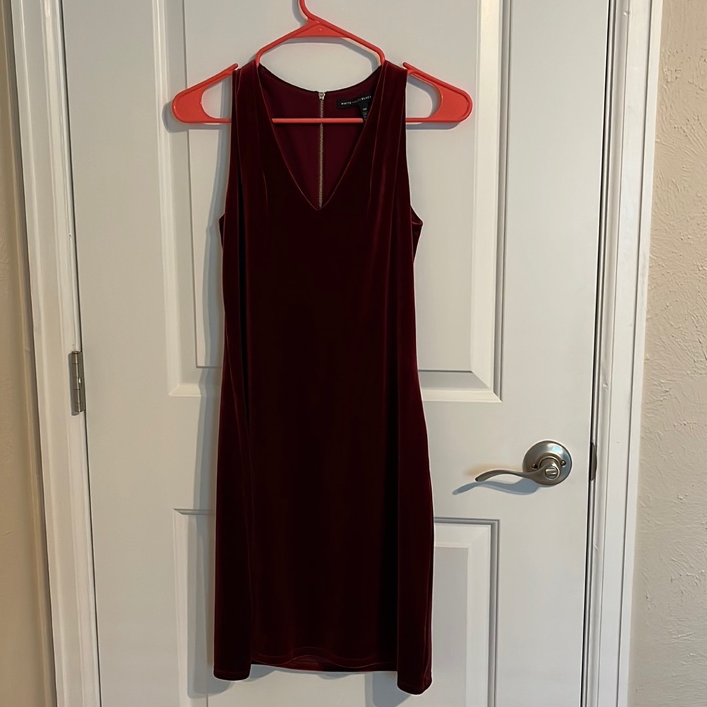 Suede red dress from White House Black market size double zero